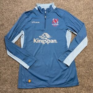 Ulster Rugby Shirt Mens Medium Blue Performance Training Top 1/4‎ Zip Kukri